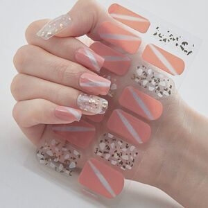 Nail stickers pink and glitters